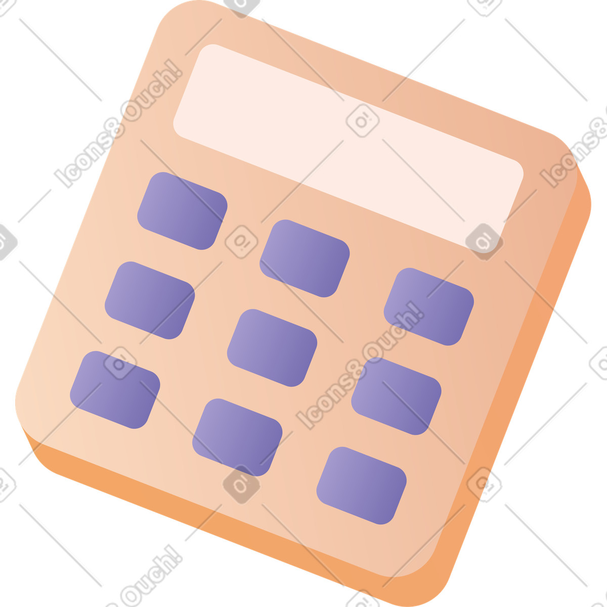 Illustration Calculatrice dans le style Coworking à télécharger aux formats PNG, SVG