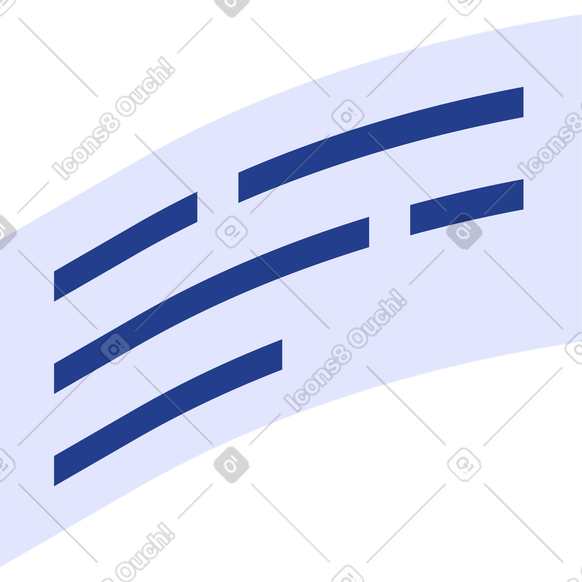 Quantum 스타일의 Document page with curved text lines representing written information flow 일러스트레이션 PNG, SVG 다운로드