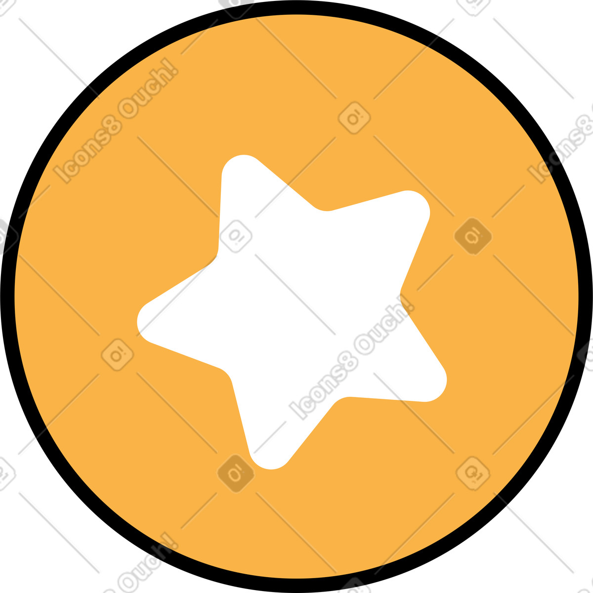 Ilustración Icono de estrella en estilo Bloom a descargar en PNG y SVG