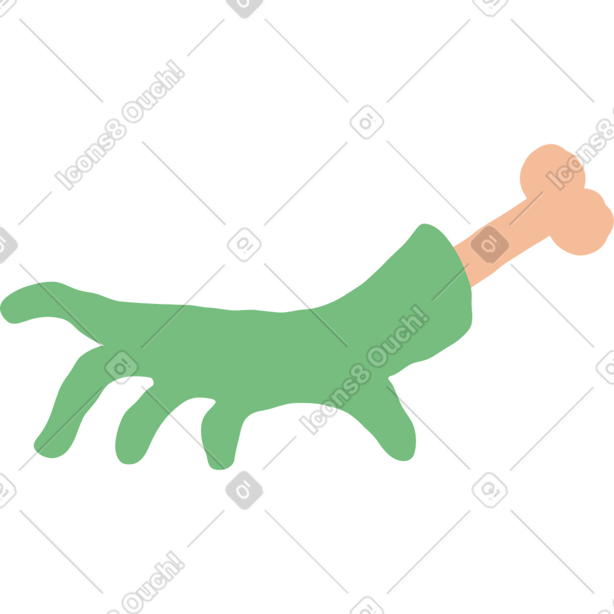 Braccio illustrazione in stile Stripy scarica in PNG, SVG