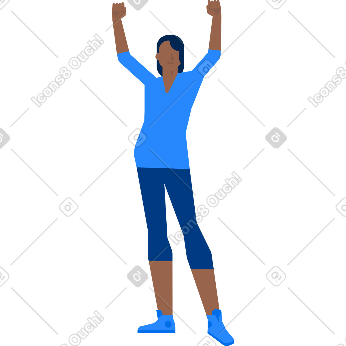 Athlet-Illustration im Urban-Stil als Download in PNG, SVG