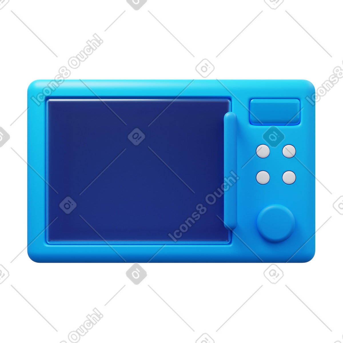 Illustration Microwave dans le style 3D Fluency à télécharger aux formats PNG, SVG