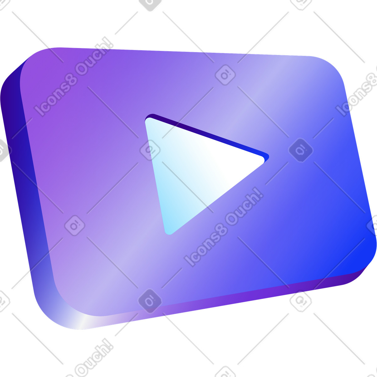 Иллюстрация Значок youtube в стиле Hi-tech — скачать в форматах PNG, SVG