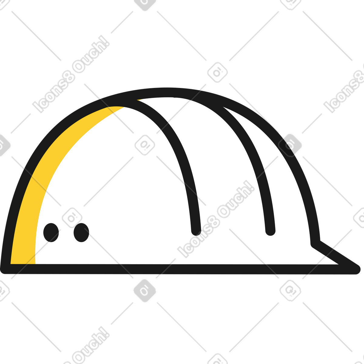 Ilustración Casco de trabajo en estilo Taxi a descargar en PNG y SVG