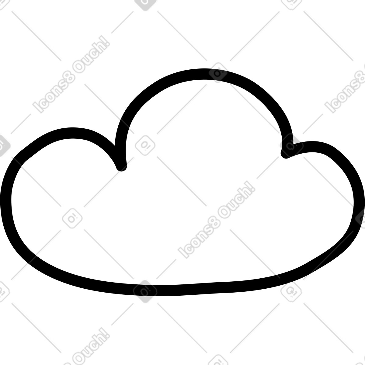 Иллюстрация Облако в стиле Notes — скачать в форматах PNG, SVG