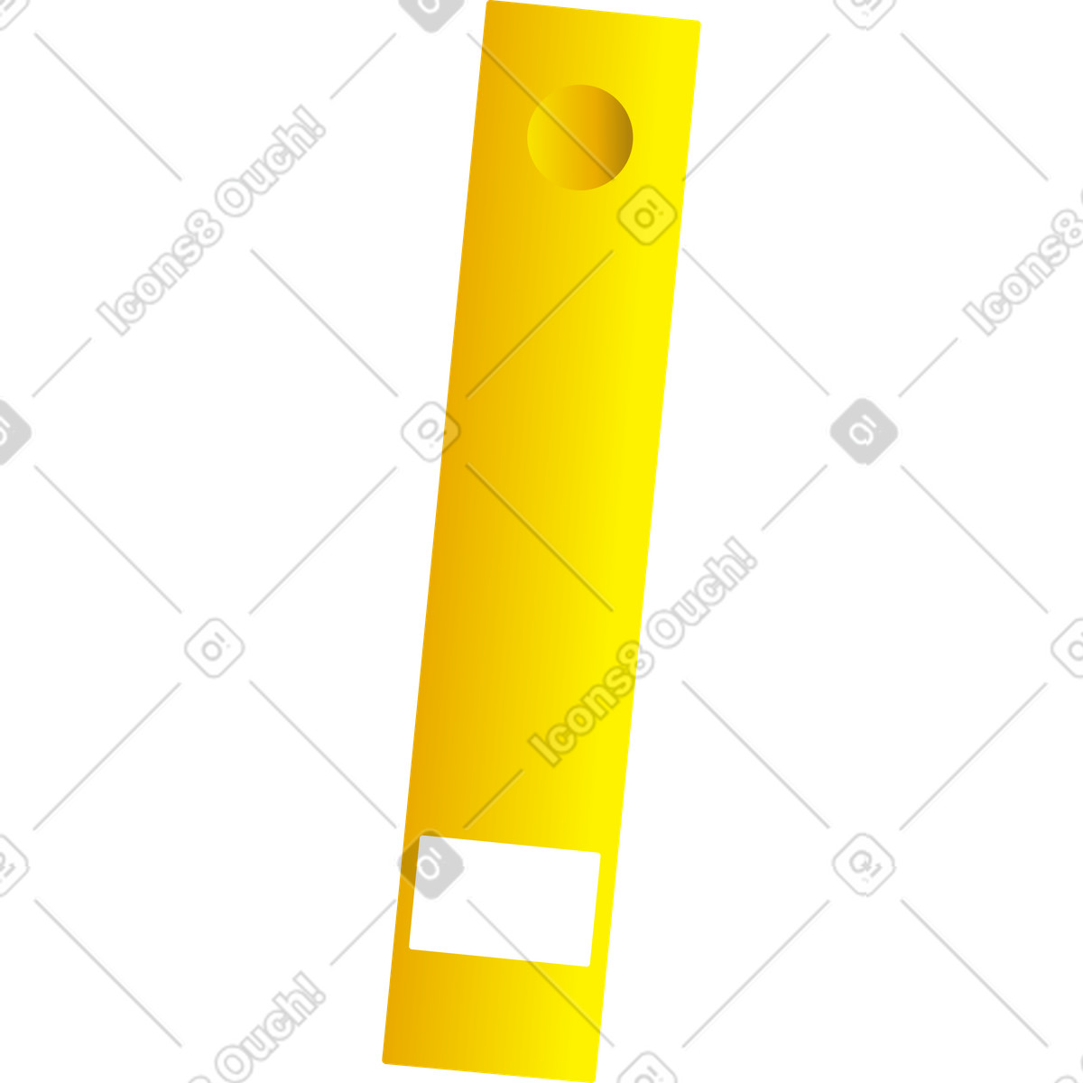Yellow folder with rings illustration in Silky style download in PNG, SVG