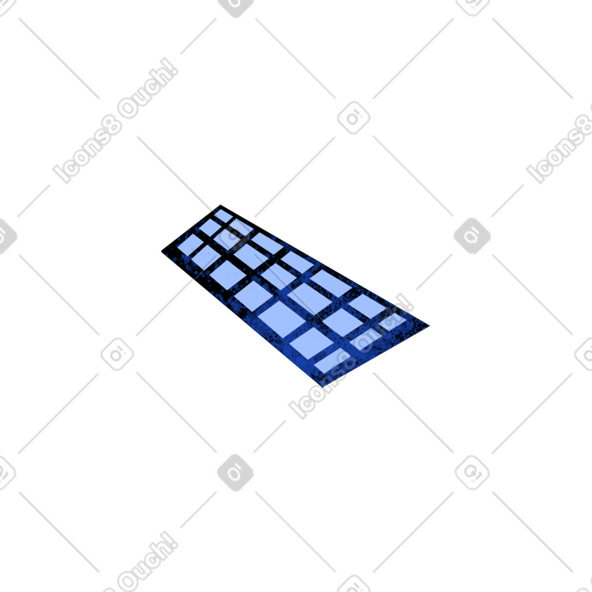 Ilustración Blue keyboard en estilo Flare a descargar en PNG y SVG