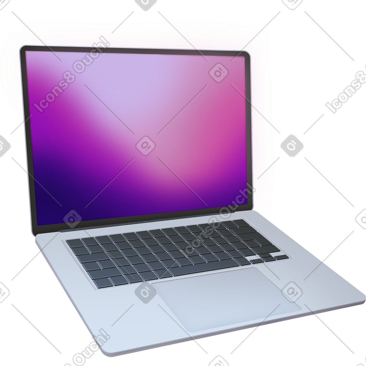 Иллюстрация Office laptop в стиле Props — скачать в форматах PNG, SVG