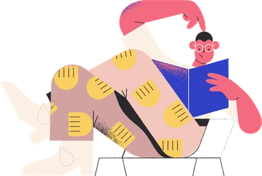 Man reading PNG, SVG