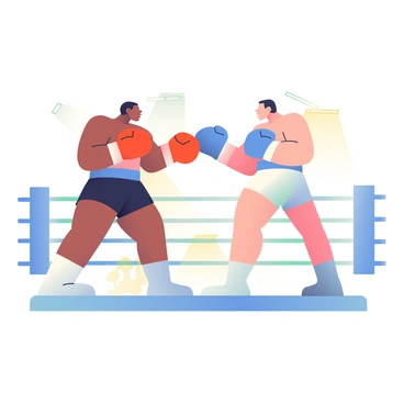 Two boxers touching gloves in a show of respect before starting their sparring match