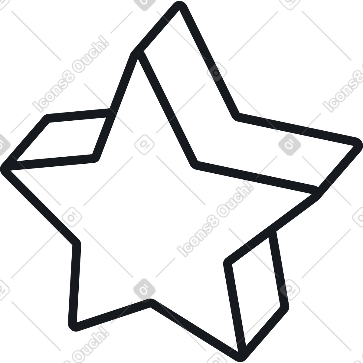 Ilustración Estrella blanca en estilo Breeze a descargar en PNG y SVG