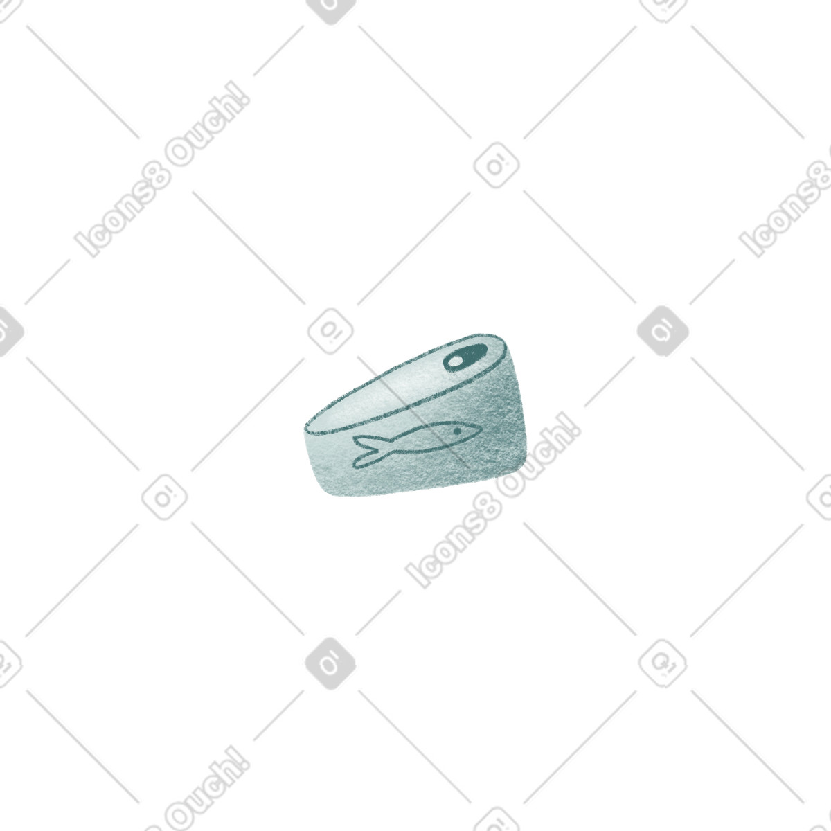 Canned food-Illustration im Woolly-Stil als Download in PNG, SVG