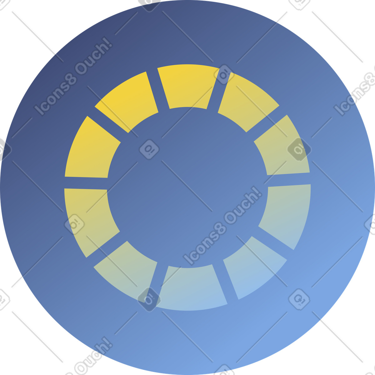 Loading icon illustration in Beam style download in PNG, SVG