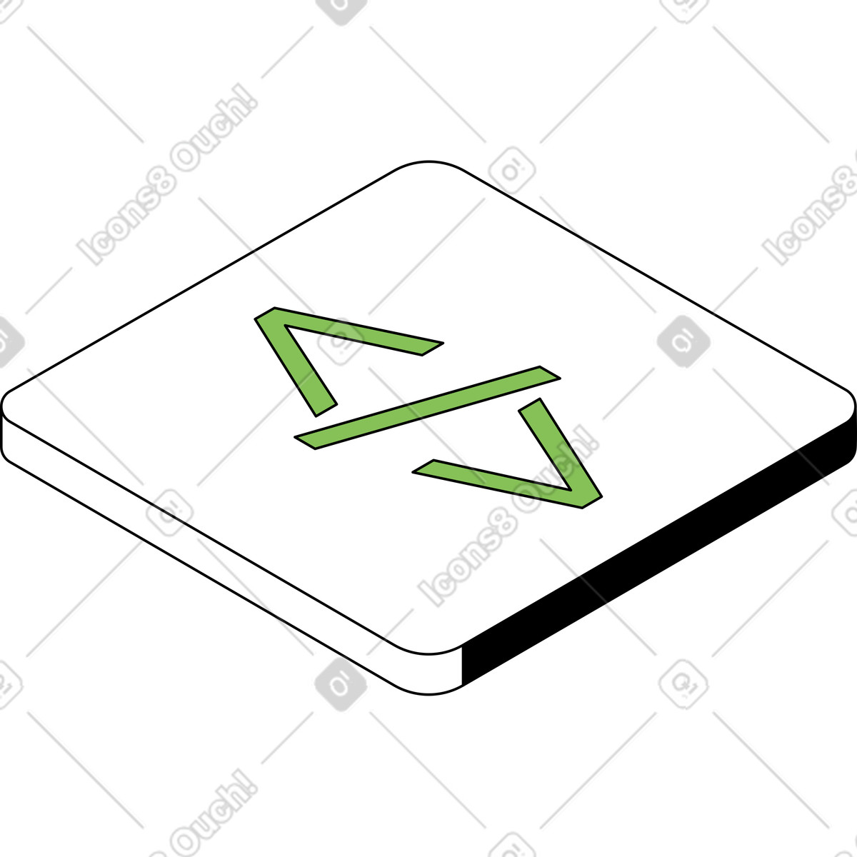 Illustration Icône de code dans le style Isometric à télécharger aux formats PNG, SVG