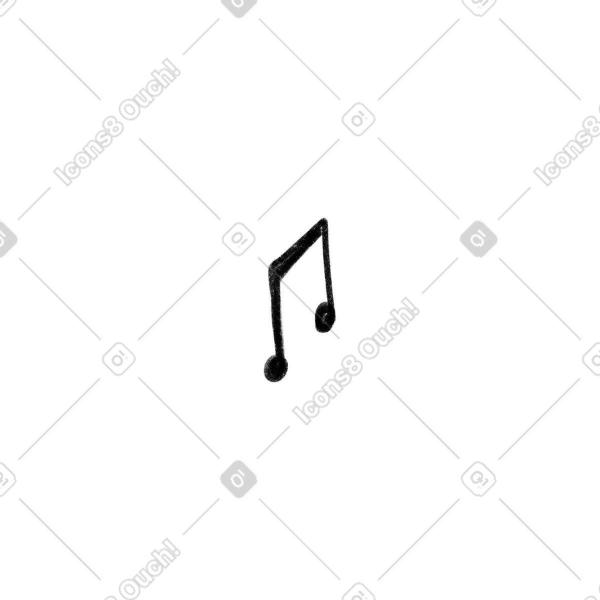 Illustration Notes noires dans le style Atomic à télécharger aux formats PNG, SVG