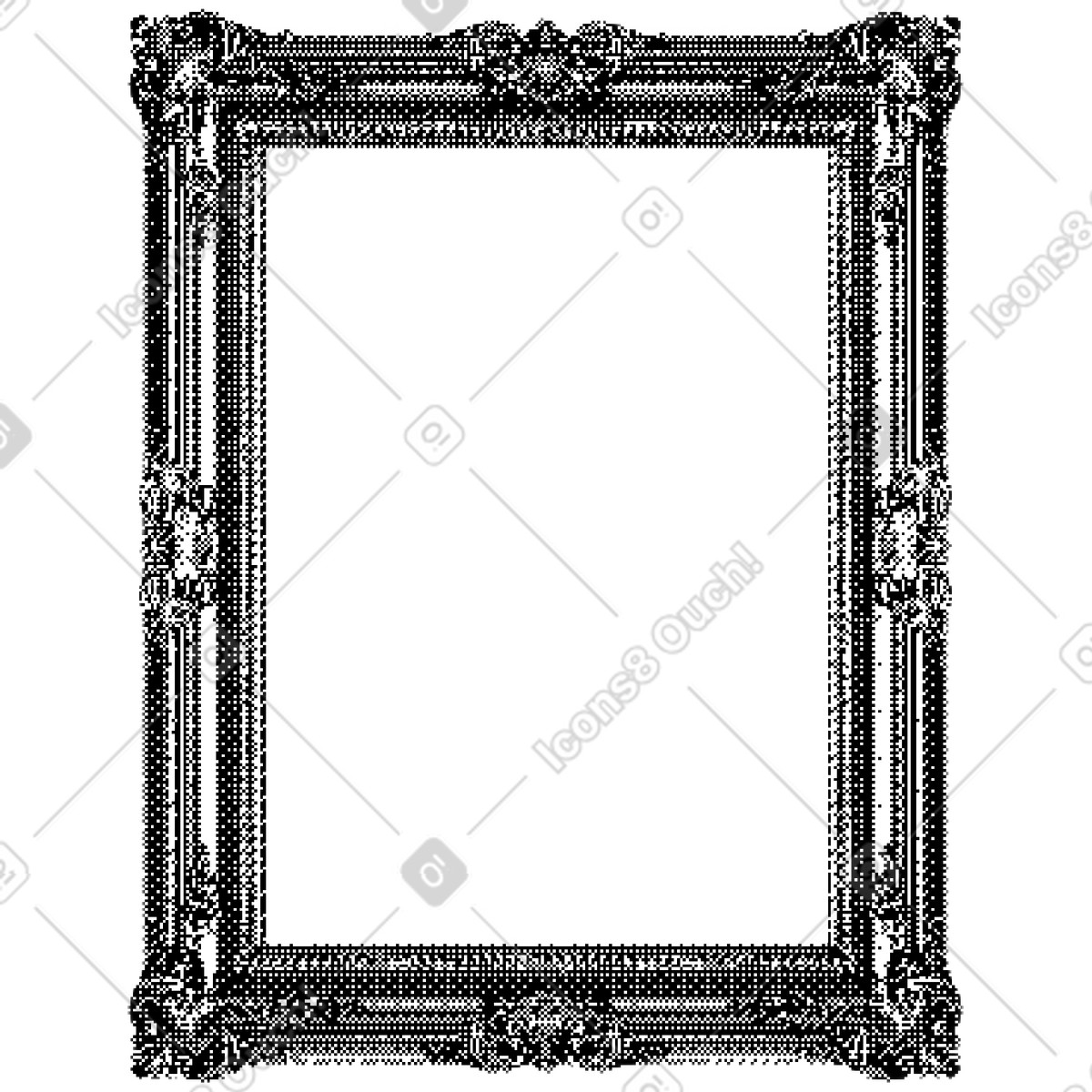 Illustration Cadre dans le style Bitmap à télécharger aux formats PNG, SVG