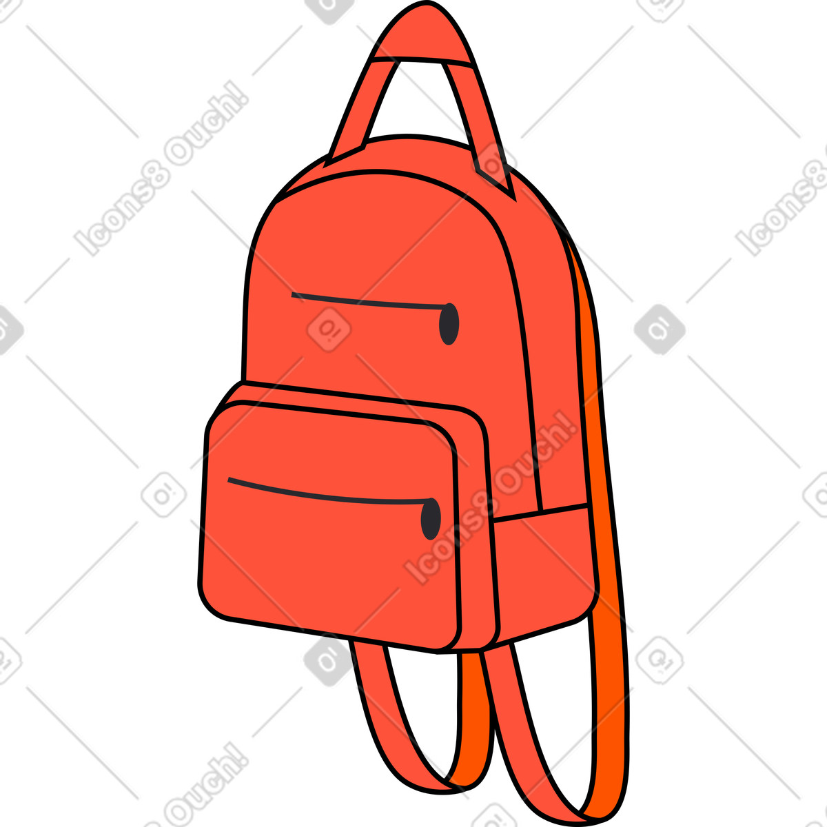 Rucksack-Illustration im Kindy-Stil als Download in PNG, SVG