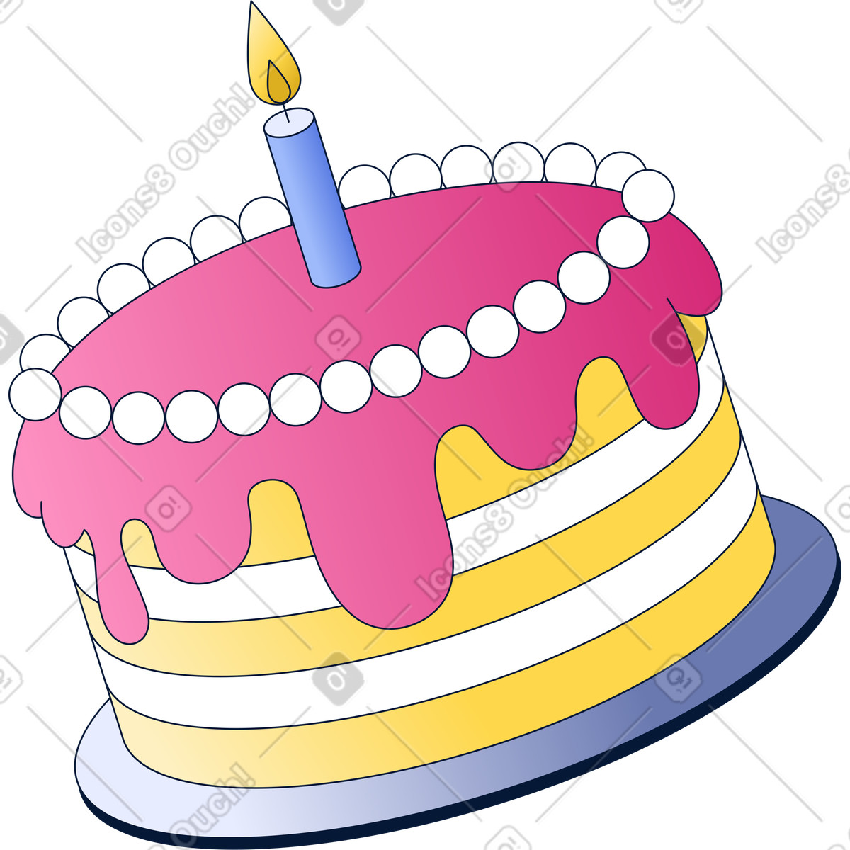 Illustration Gâteau dans le style Neat à télécharger aux formats PNG, SVG