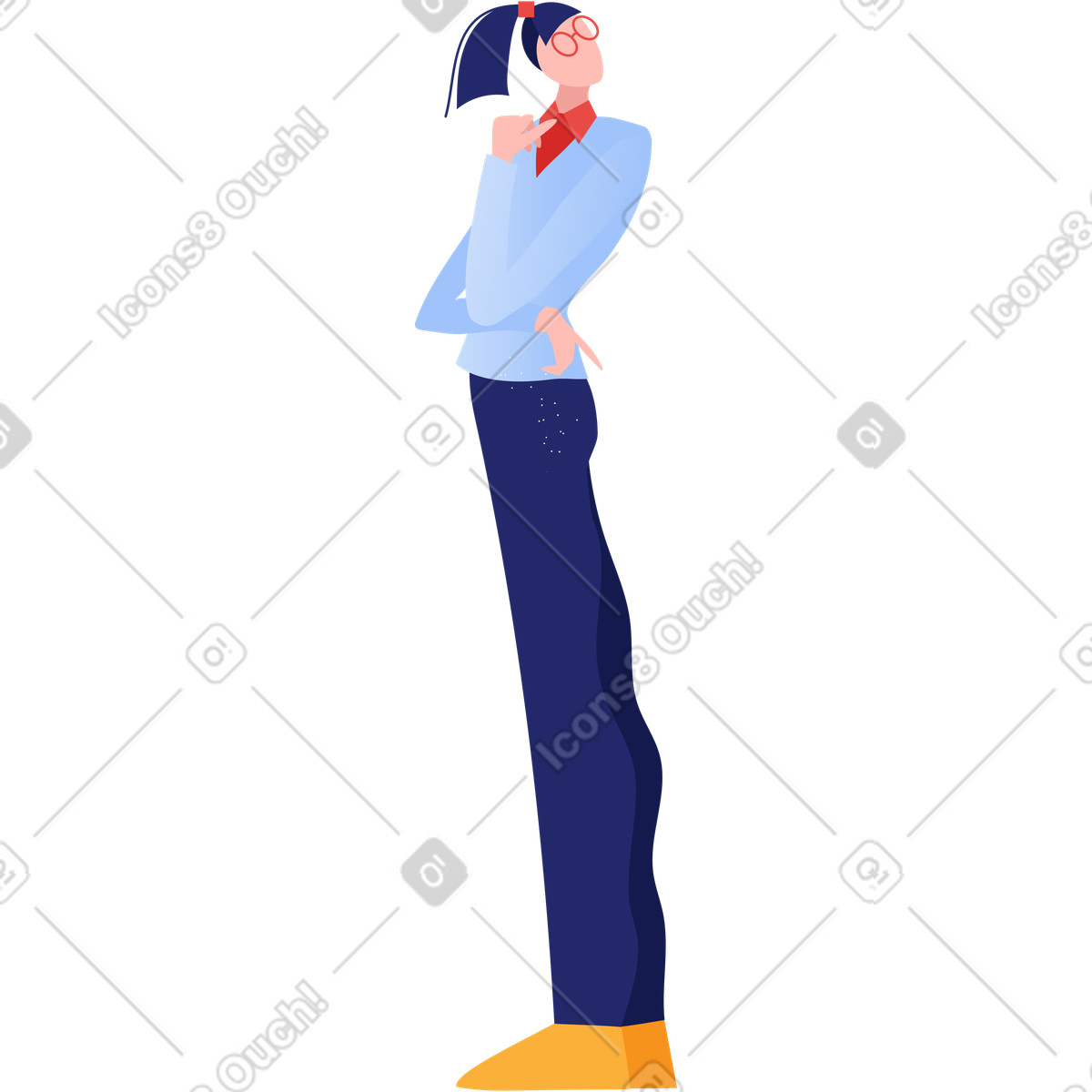 Clip スタイルの Woman のイラストをPNG、SVG形式でダウンロード