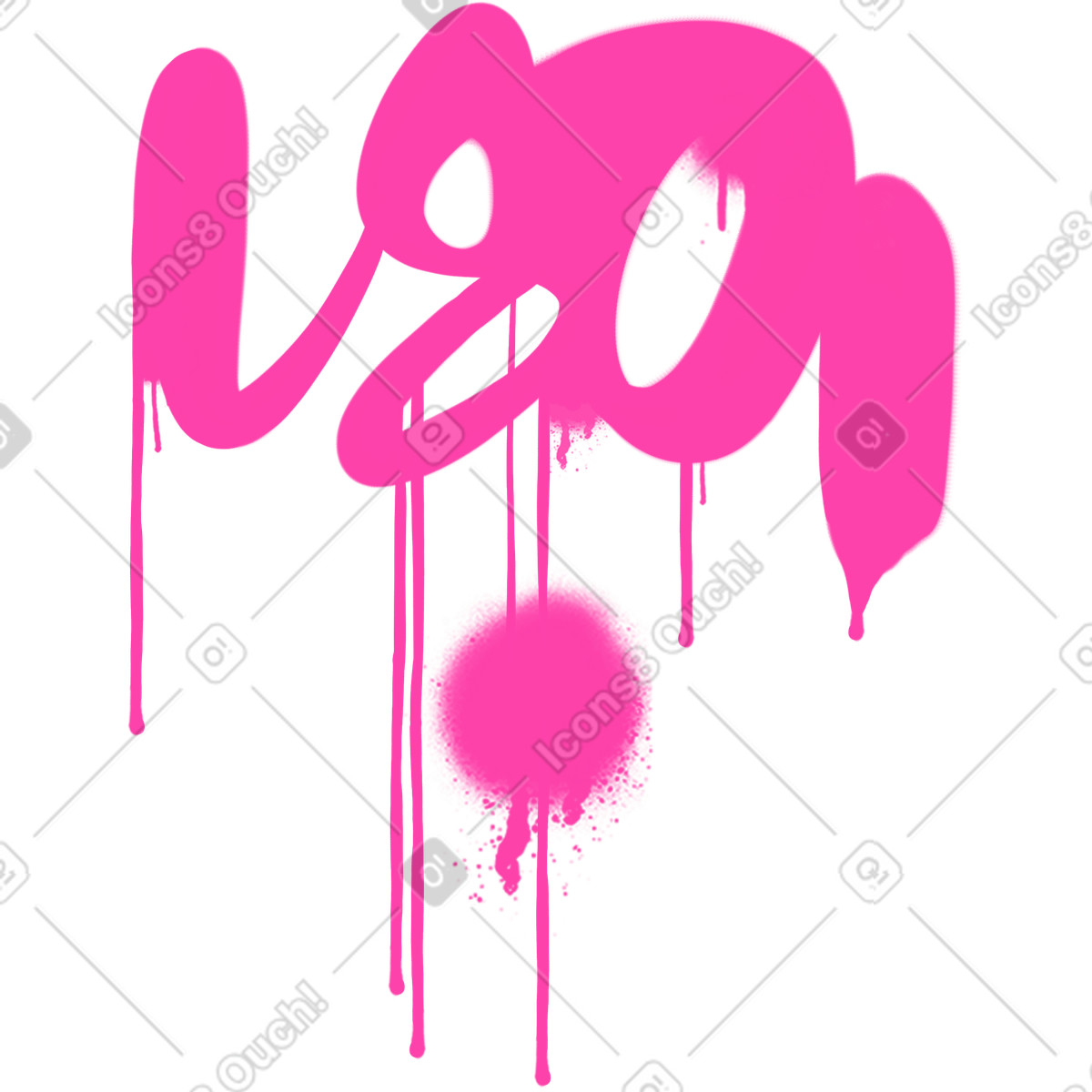 Ilustração de Pink graffiti em no estilo Jumble para baixar em PNG, SVG