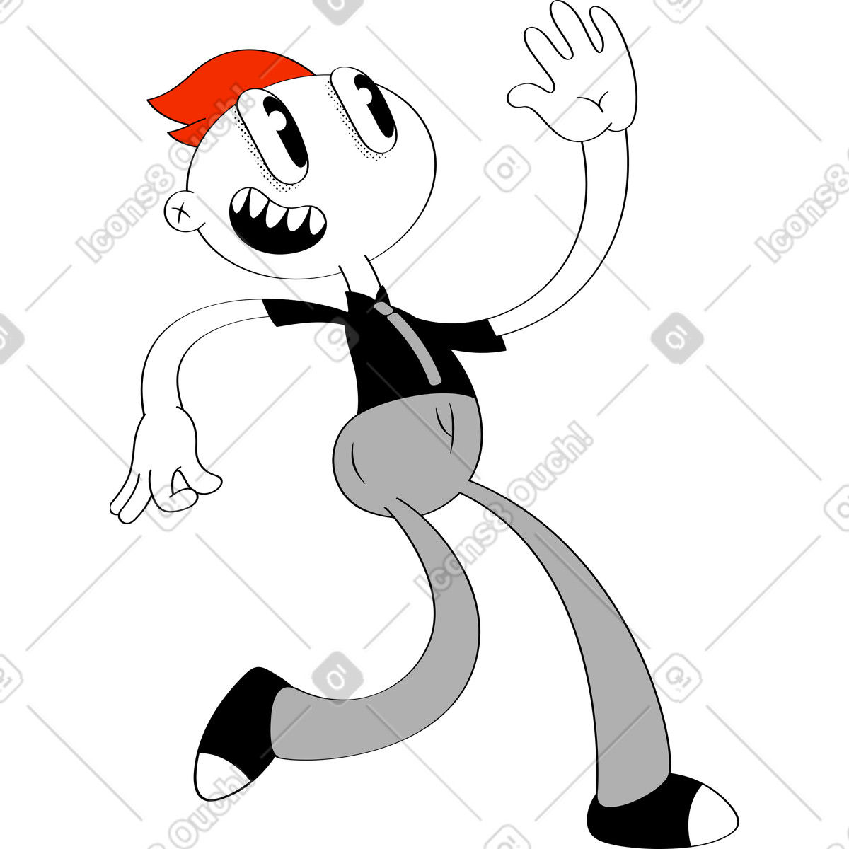 Illustration Homme dans le style Looney à télécharger aux formats PNG, SVG