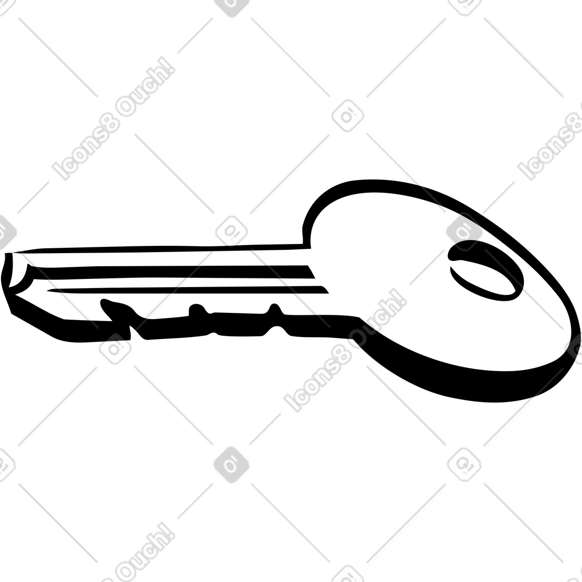 Chiave di blocco illustrazione in stile Line scarica in PNG, SVG