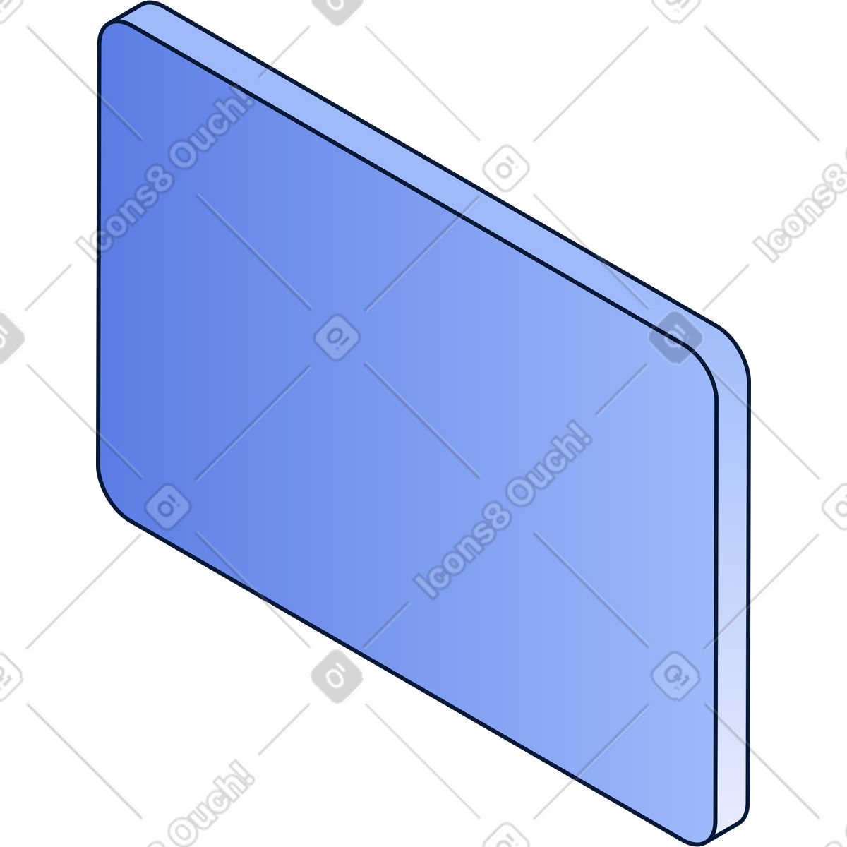 Empty browser window in isometry illustration in Neat style download in PNG, SVG