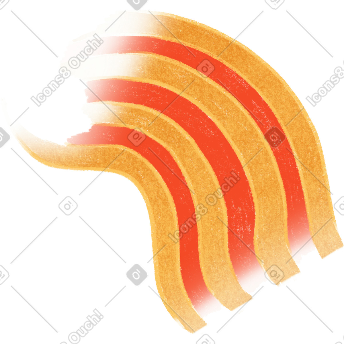 Gleam 스타일의 Short striped color wave 일러스트레이션 PNG, SVG 다운로드