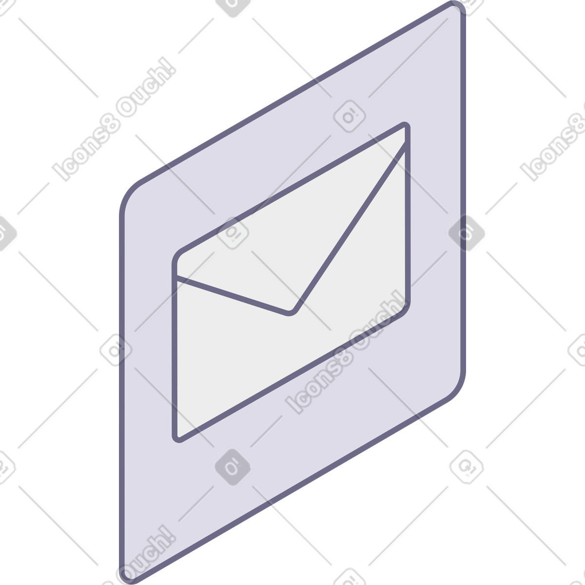 Modul スタイルの メールアイコン のイラストをPNG、SVG形式でダウンロード