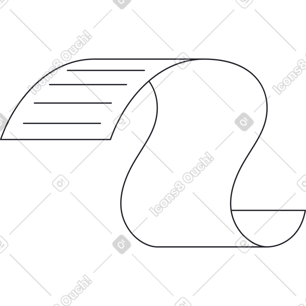 Ilustração de Recibo papel em no estilo Grapy para baixar em PNG, SVG