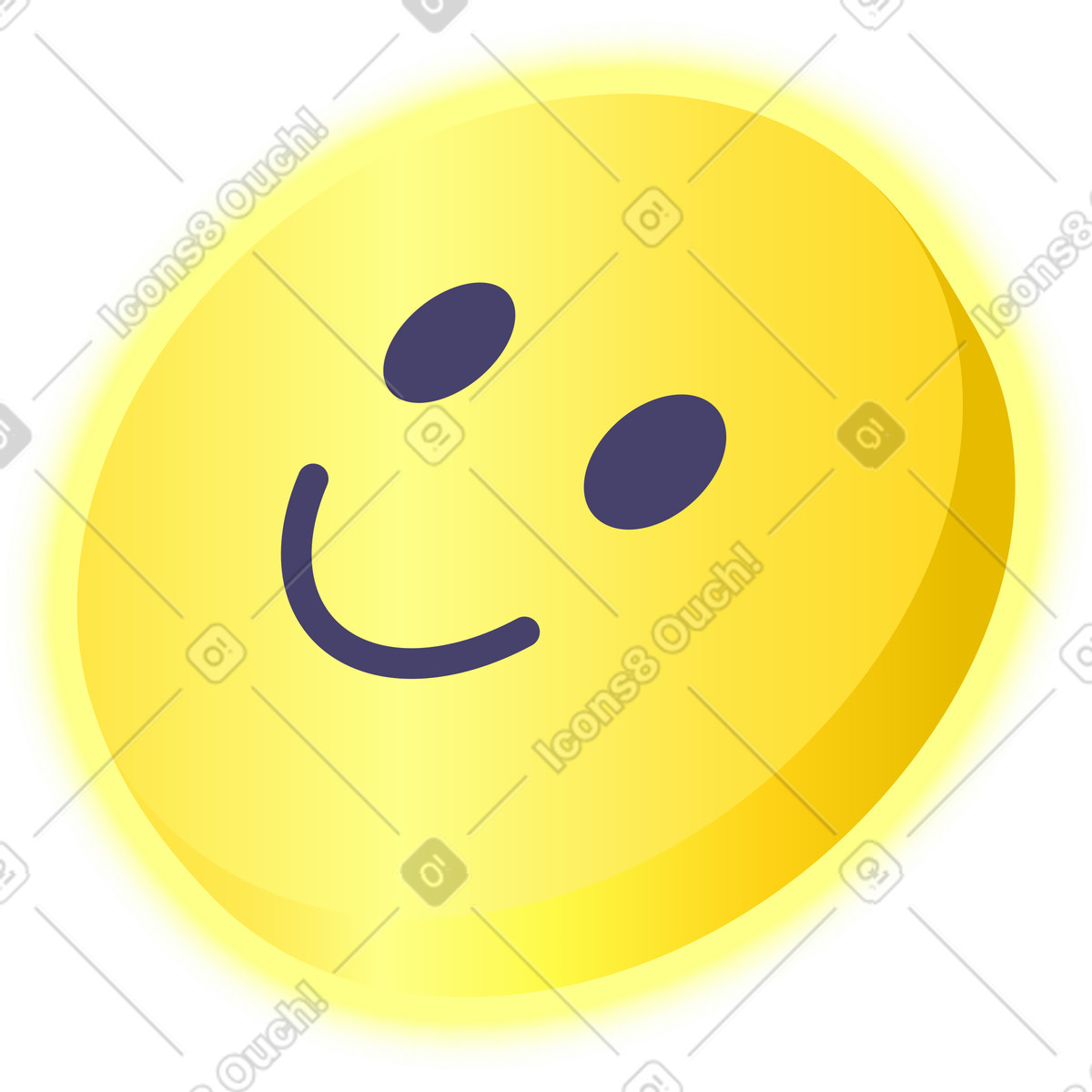 Ilustração de Smiley feliz em no estilo Isotech para baixar em PNG, SVG