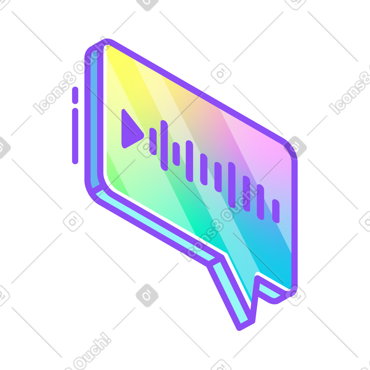 Holographic スタイルの ボリュームウィンドウ のイラストをPNG、SVG形式でダウンロード