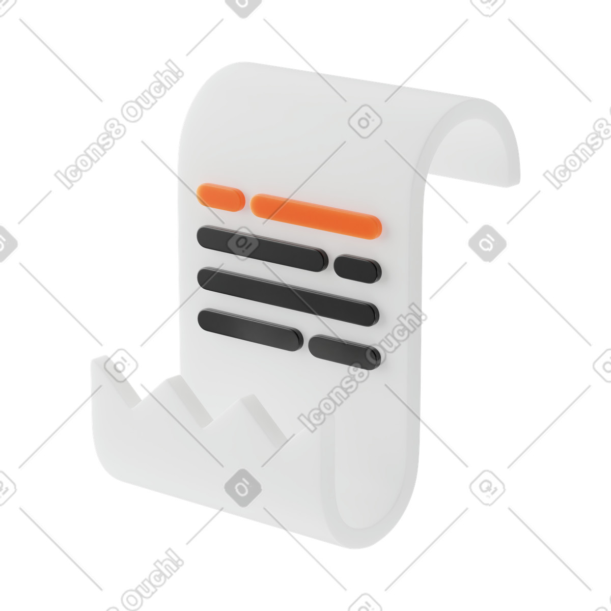 Paper slip  illustration in PNG, SVG