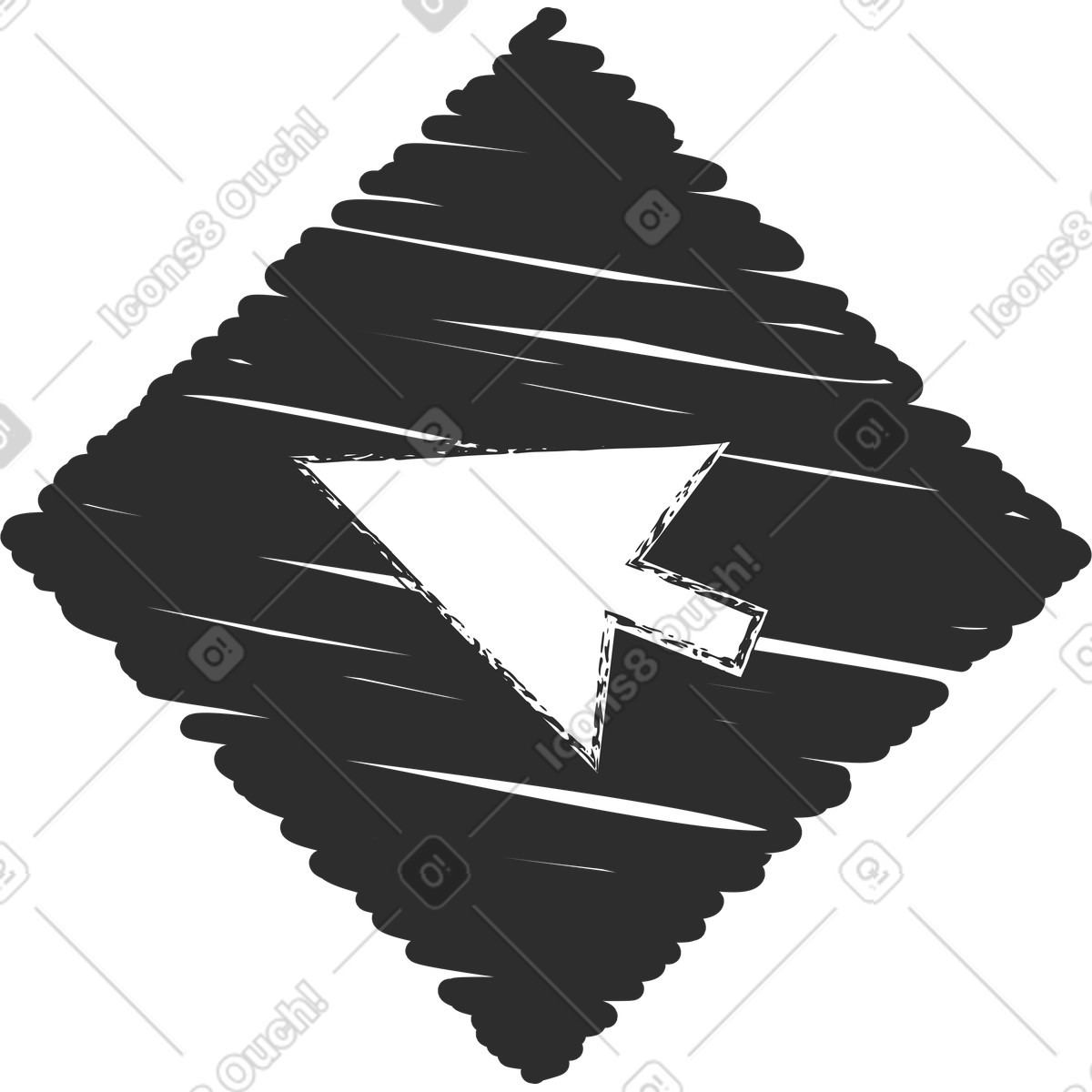 Quadrat mit einem cursor-Illustration im Graphite-Stil als Download in PNG, SVG