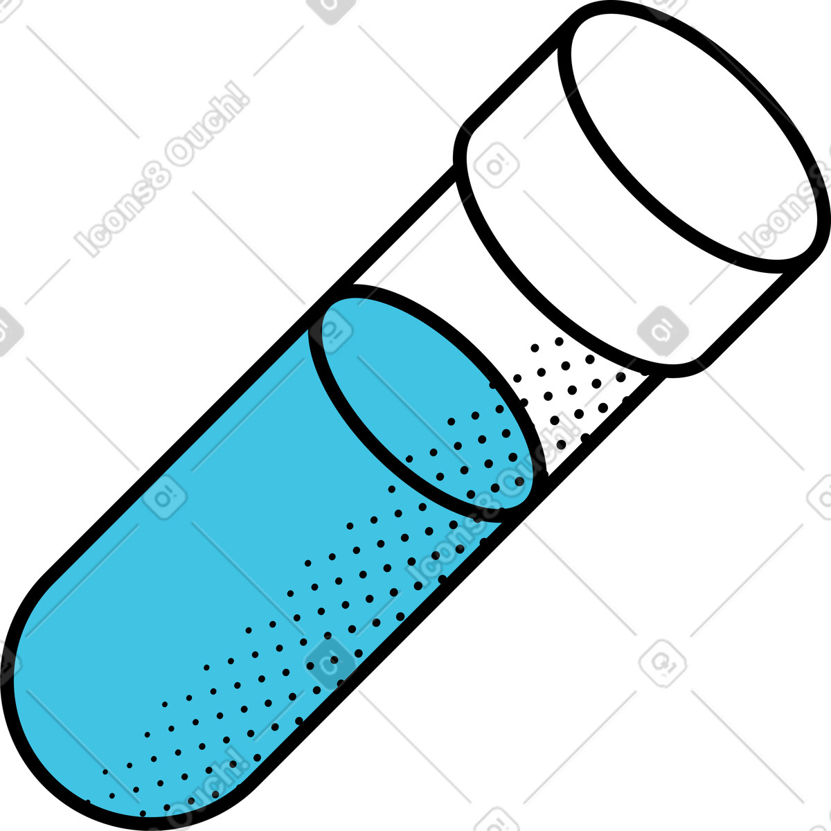 Memphis スタイルの Test tube のイラストをPNG、SVG形式でダウンロード