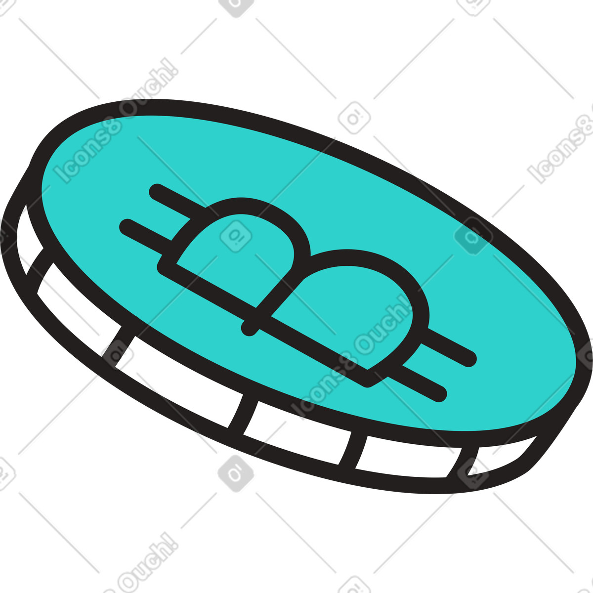 Bitcoin coin big illustration token clipart image in PNG, SVG, GIF