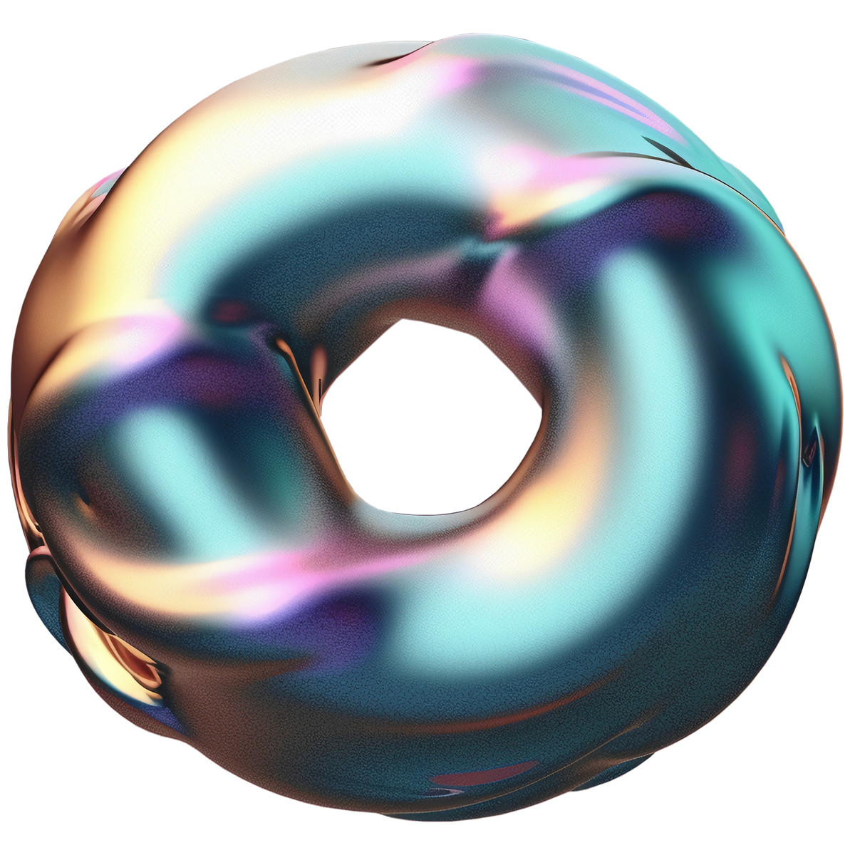 Metallic スタイルの D abstract holographic form のイラストをPNG、SVG形式でダウンロード