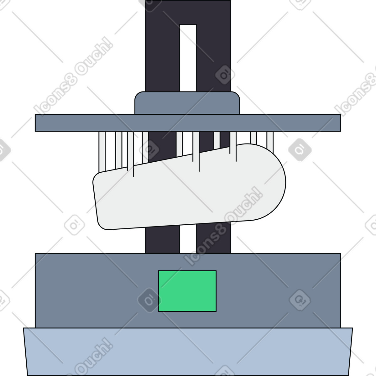 Ilustración Impresora 3d de resina en estilo Teko a descargar en PNG y SVG