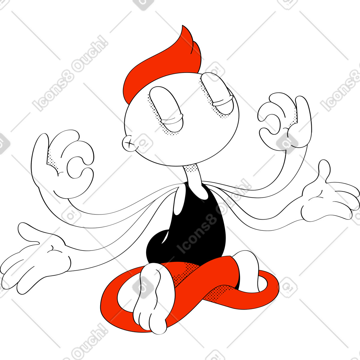 下载 Looney 风格的 男子 插画，支持 PNG、SVG 格式