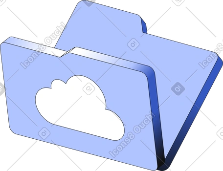 dossier ouvert avec cloud PNG, SVG