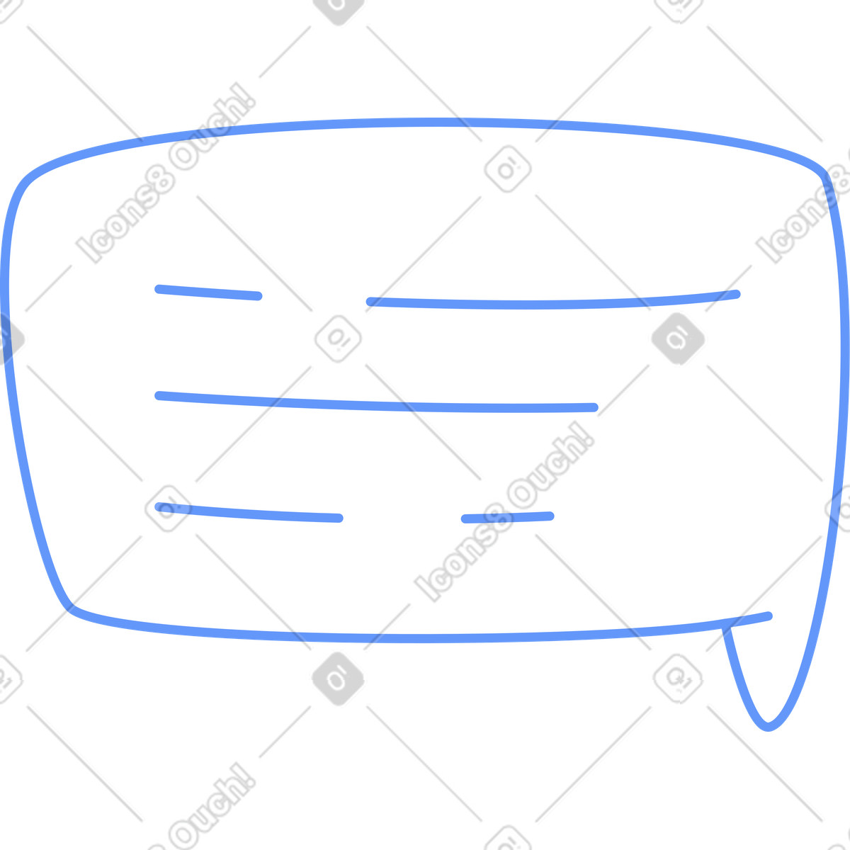 Blaue sprechblase-Illustration im Plain-Stil als Download in PNG, SVG