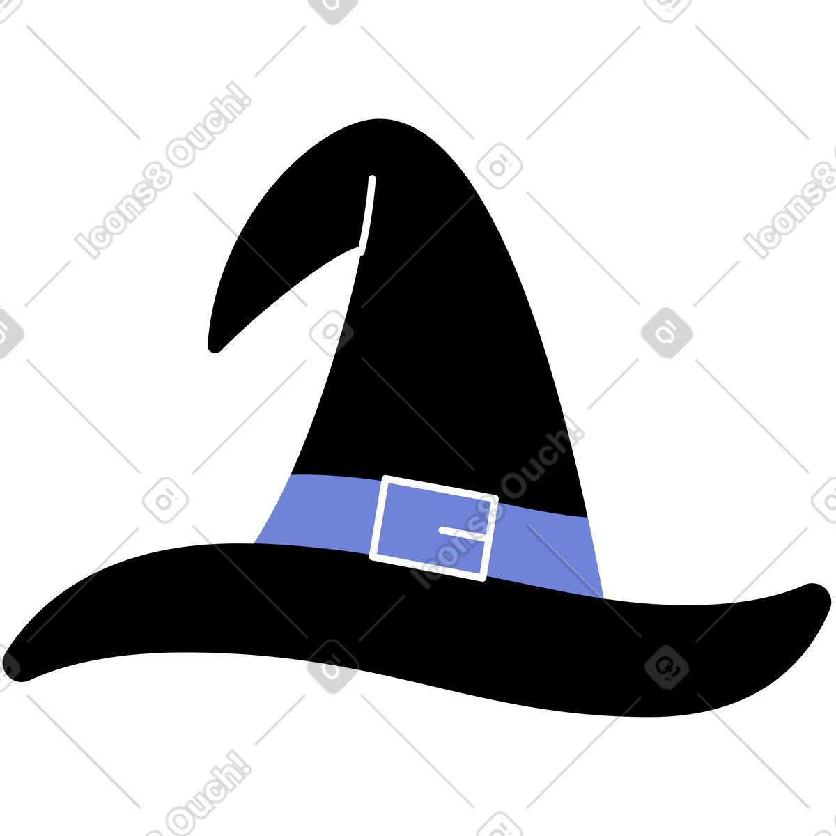 Ilustração de Chapéu bruxa em no estilo Juicy para baixar em PNG, SVG