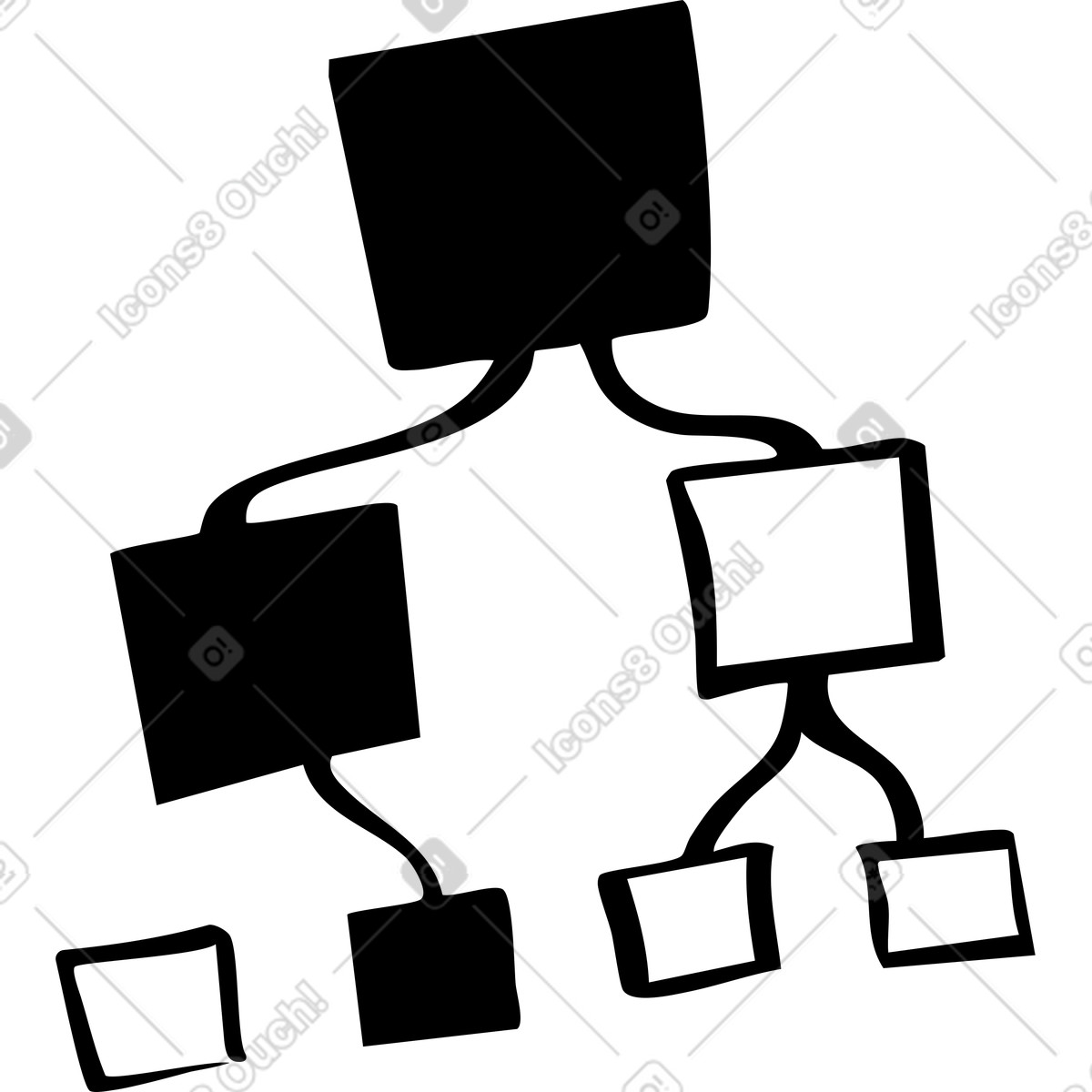 Block diagram illustration in Line style download in PNG, SVG