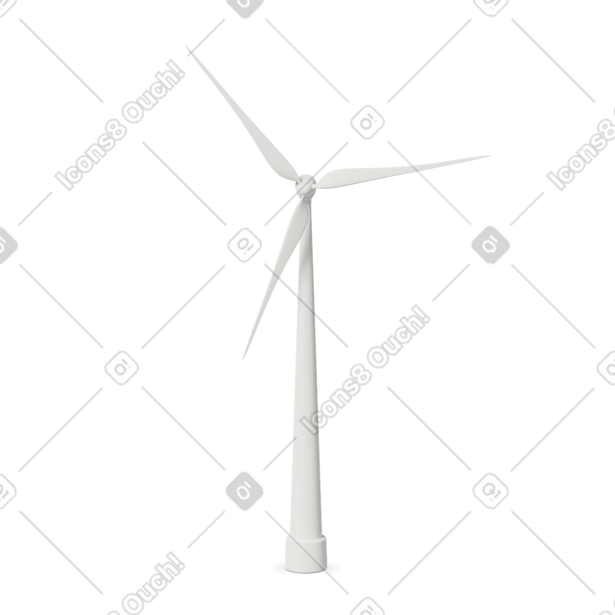 Wind turbine illustrazione in stile 3D Casual life scarica in PNG, SVG