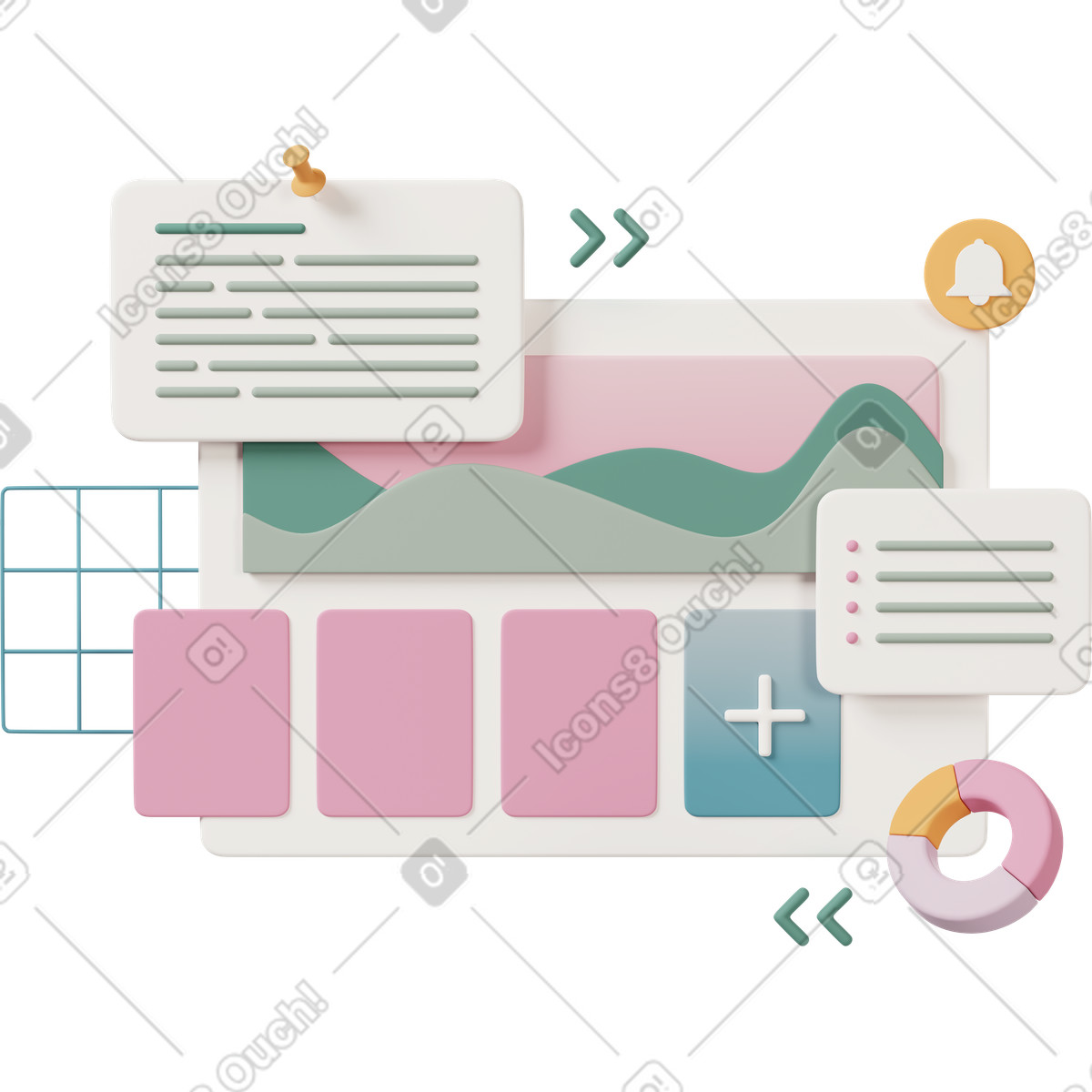 下载 3D Casual life 风格的 Blog post articles 插画，支持 PNG、SVG 格式