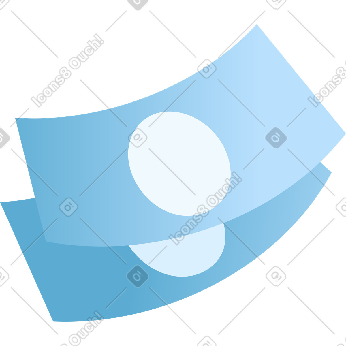 Ilustración Dinero cayendo en estilo Concept a descargar en PNG y SVG