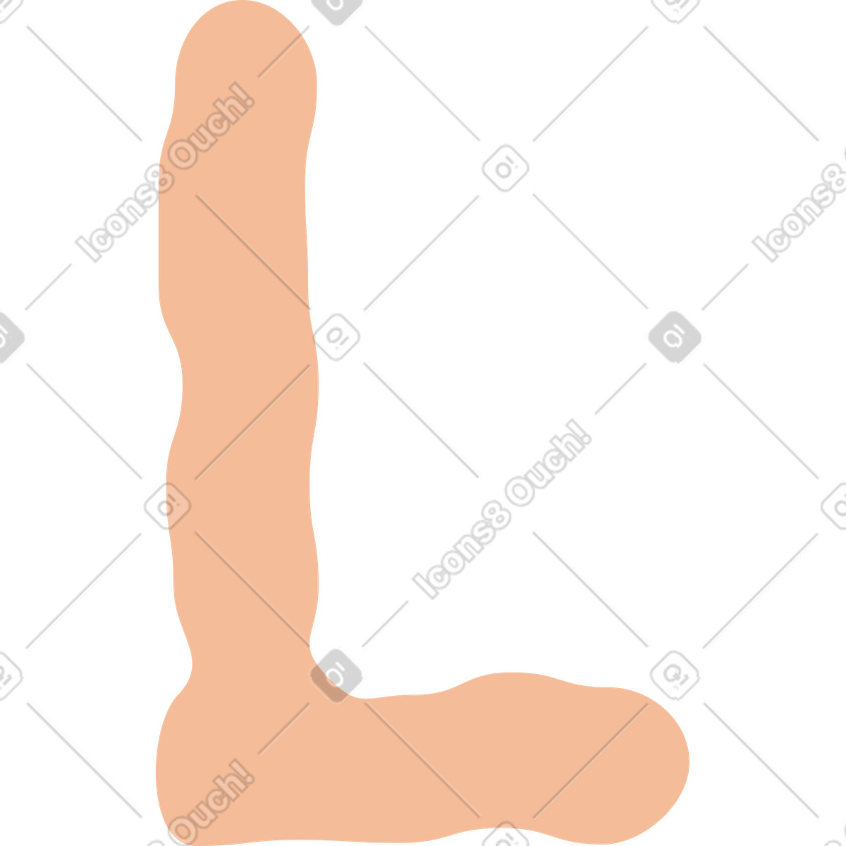 Stripy 스타일의 Letter l 일러스트레이션 PNG, SVG 다운로드
