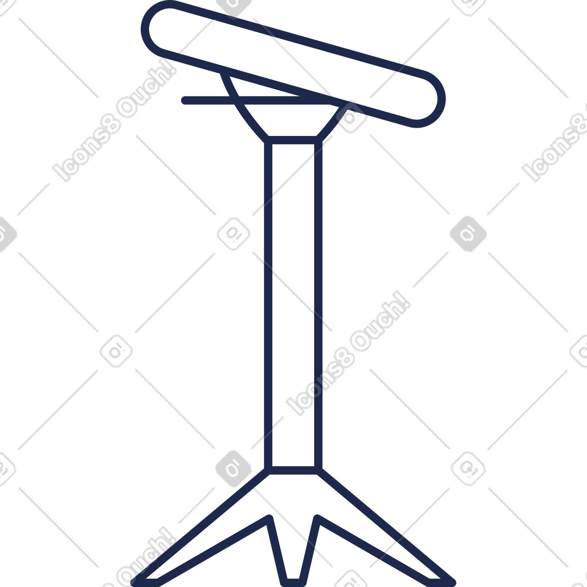 Illustration Chaise debout dans le style Outline à télécharger aux formats PNG, SVG