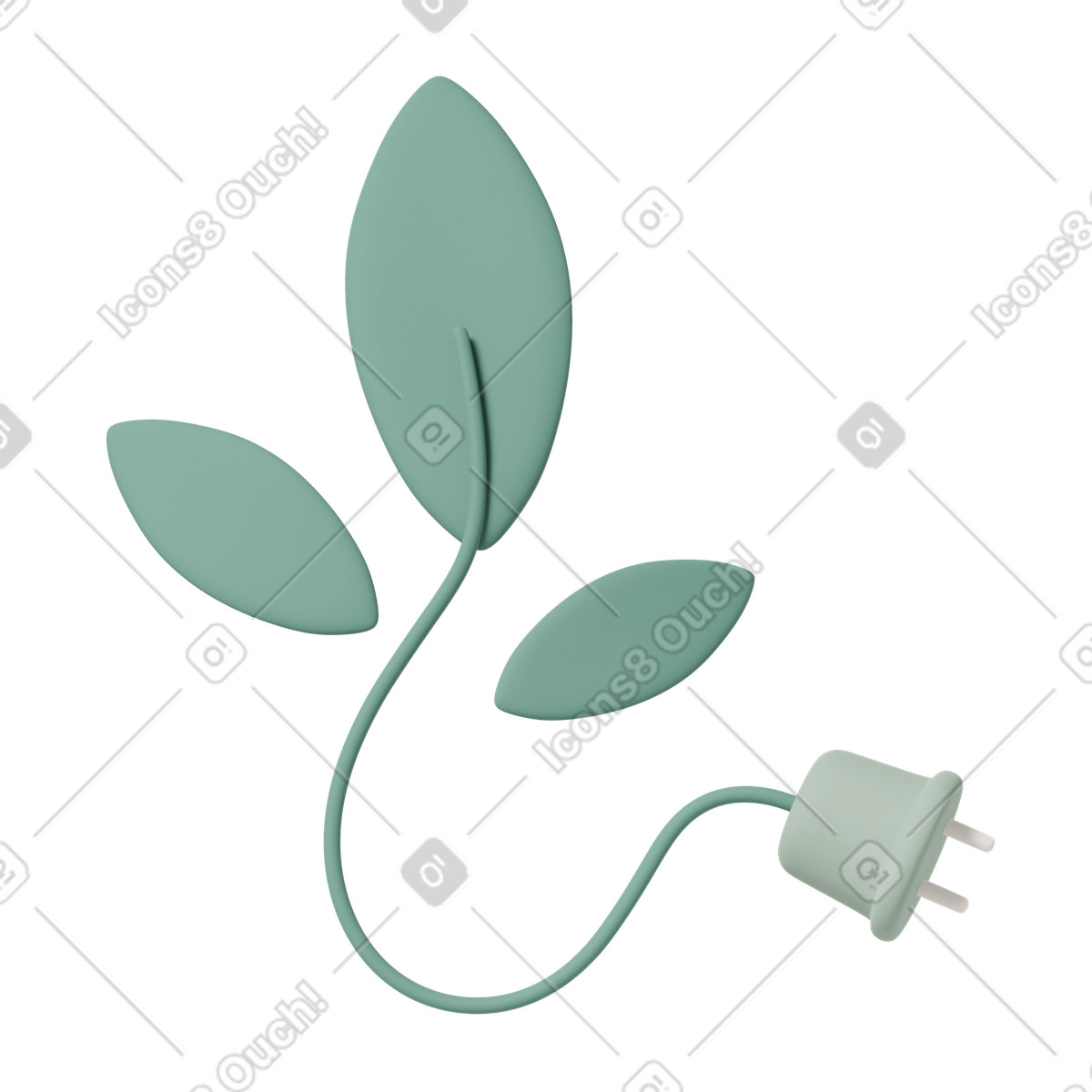 Ilustración Eco energy en estilo 3D Casual life a descargar en PNG y SVG