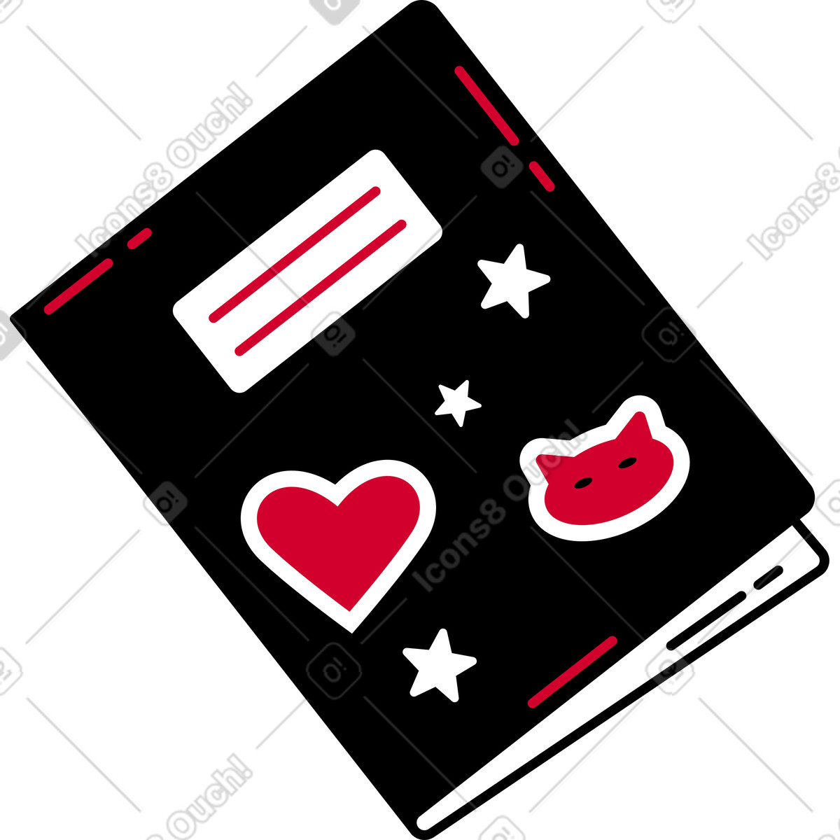 Ruby スタイルの ノート のイラストをPNG、SVG形式でダウンロード
